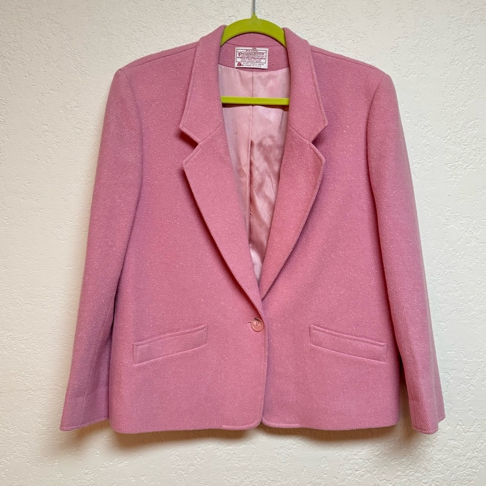 Pendleton Blush Pink Blazer vintage petite